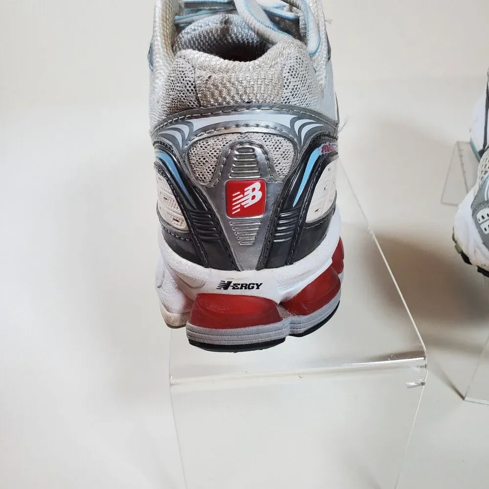 New Balance Women's Size 7.5 Sneakers Silver Red White 1080 N-ergy Running Gym